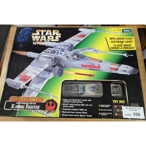 556 - Diecast; Vintage Toys: Assortment of boxed Star Wars items including The Power of the Force X-Wing F... 