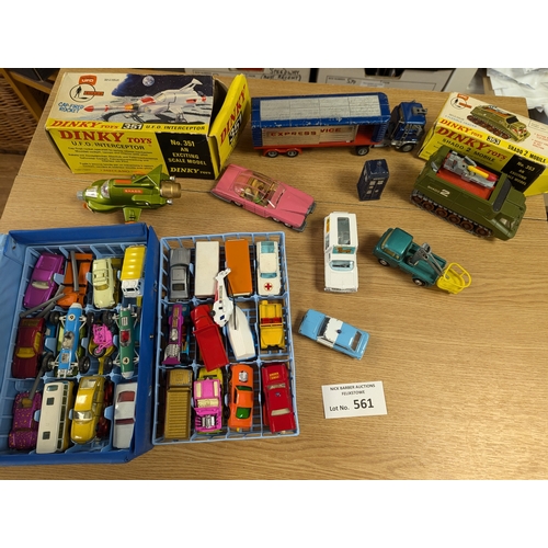 561 - Diecast: Collection of diecast including 2x boxed Dinky Toys - No. 353 Shado 2 Mobile and No. 351 U.... 