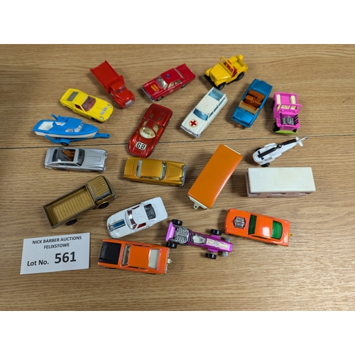 561 - Diecast: Collection of diecast including 2x boxed Dinky Toys - No. 353 Shado 2 Mobile and No. 351 U.... 