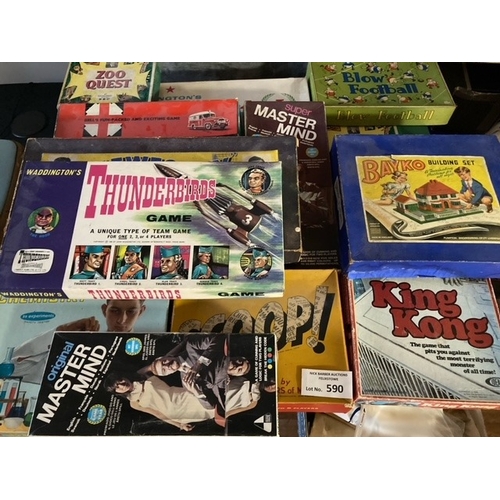 590 - Collectables; Vintage Games: Large assortment of vintage games, all boxed, including Mastermind, For... 