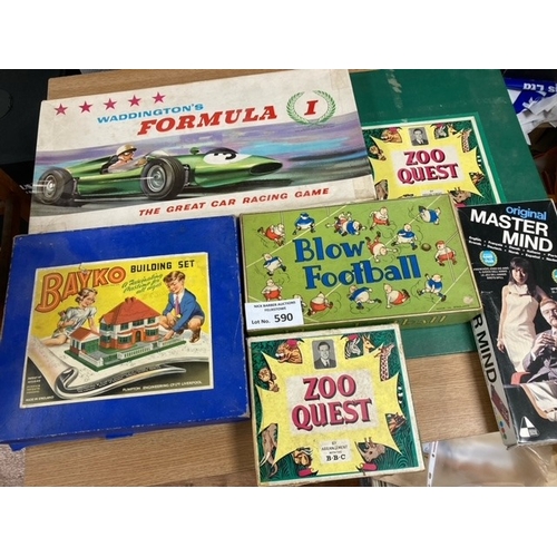 590 - Collectables; Vintage Games: Large assortment of vintage games, all boxed, including Mastermind, For... 