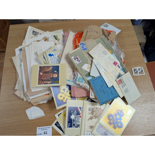 61 - Stamps: Large box of albums, sheets, loose, etc.