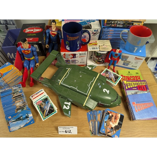 612 - Collectables: Large assortment of Stingray/Thunderbirds/Captain Scarlet collectables, including mugs... 