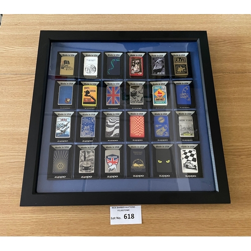 618 - Collectables: Large collection of Zippo Collection lighters with corresponding magazine issues (inco... 