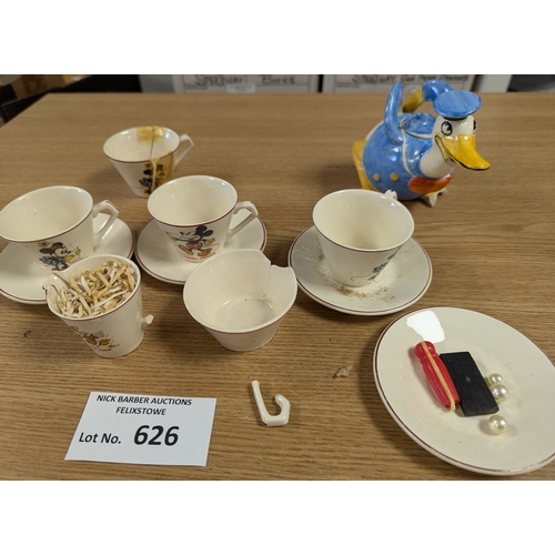 626 - Collectables; Ceramics: Walt Disney early ceramics (1930s/40s) including J & G Meaking teacups and s... 