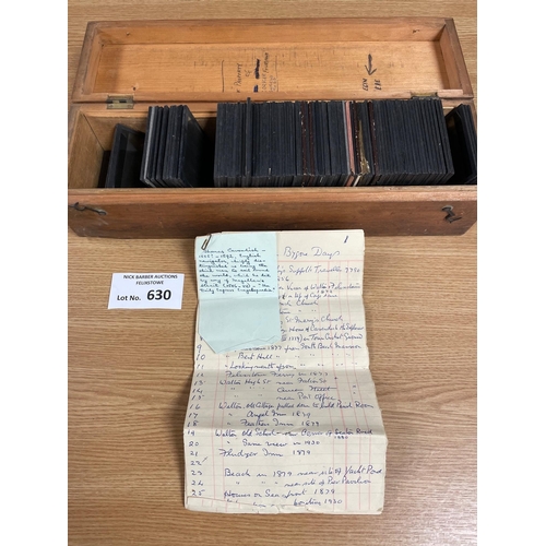 630 - Collectables; Ephemera: Felixstowe lantern slides dating from 1865; historic and rare piece with not... 