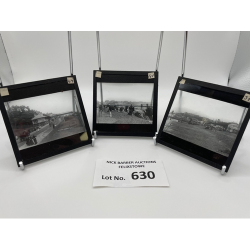 630 - Collectables; Ephemera: Felixstowe lantern slides dating from 1865; historic and rare piece with not... 