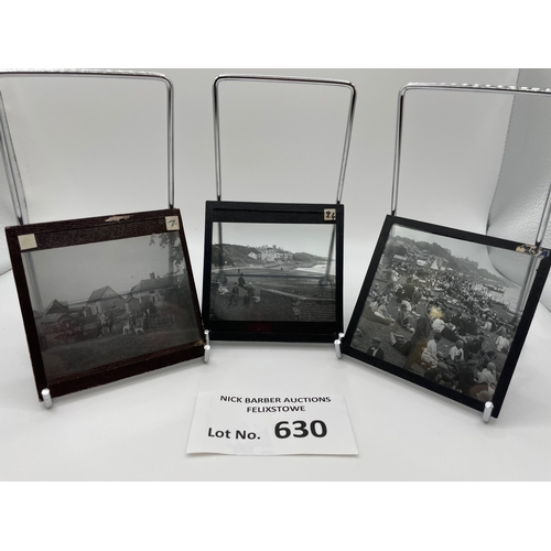 630 - Collectables; Ephemera: Felixstowe lantern slides dating from 1865; historic and rare piece with not... 