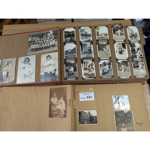 631 - Collectables; Ephemera: Pair of early family photo albums, mainly 1940s.