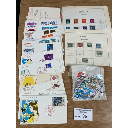 96 - Stamps: Box of World Material; Mint/Used including Gibraltar, Channel Islands, various on album page... 