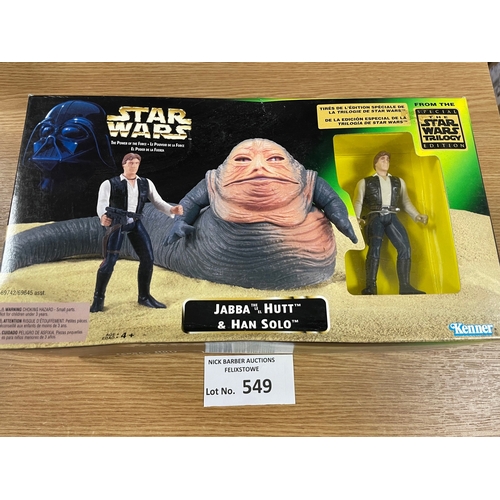 549 - Diecast; Vintage Toys: Trio of vintage Star Wars boxed sets, including: Kenner Jabba the Hutt and Ha... 