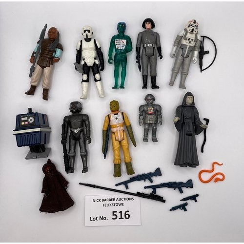 516 - Diecast; Vintage Toys: Kenner Star Wars loose assortment, plus other figures, including: Bossk 1980 ... 