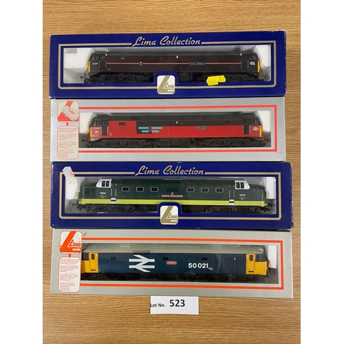 523 - Diecast; Trains: Assortment of boxed Lima trains/locos, including 205279A1, 205034A3, L204607, and L... 