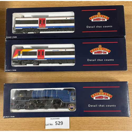 529 - Diecast; Trains: Assortment of Bachmann trains/locos including 32-553 Class A1 60161 North British, ... 