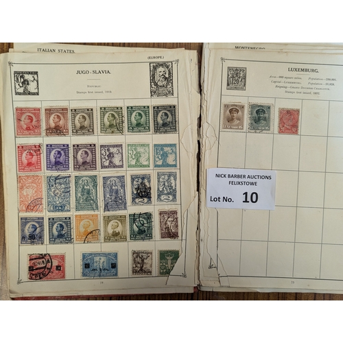 10 - Stamps: Old time collection of 11 albums within suitcase; some pre 1900; (11).