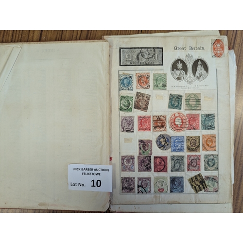 10 - Stamps: Old time collection of 11 albums within suitcase; some pre 1900; (11).