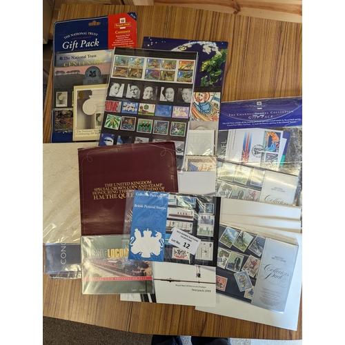 12 - Stamps: Collection of 22 stamp year packs and special packs.