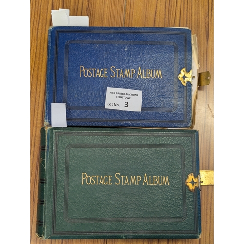 3 - Stamps: Pair of oblong Lincoln albums with worldwide collections; (2).