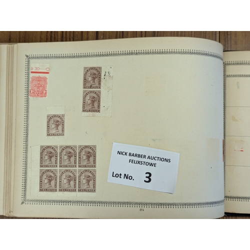 3 - Stamps: Pair of oblong Lincoln albums with worldwide collections; (2).