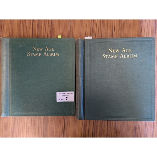 7 - Stamps: Pair of New Age stamp albums, one world and one British Commonwealth; (2).