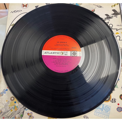 223 - Records: Led Zeppelin albums, No. 1 and No. 3, first pressings, plum and red labels, both in superb ... 