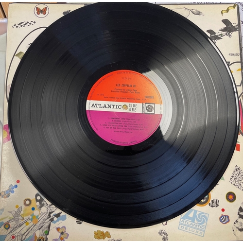 223 - Records: Led Zeppelin albums, No. 1 and No. 3, first pressings, plum and red labels, both in superb ... 