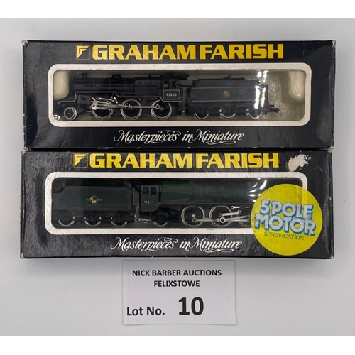 10 - Trains: Graham Farish by Bachmann pair of N Gauge steam locos, including: No. 1855 2-6-0 'Crab' Tend... 