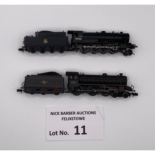 11 - Trains: Graham Farish by Bachmann pair of N Gauge steam locos, including: 372-078 Class B1 61321 BR,... 