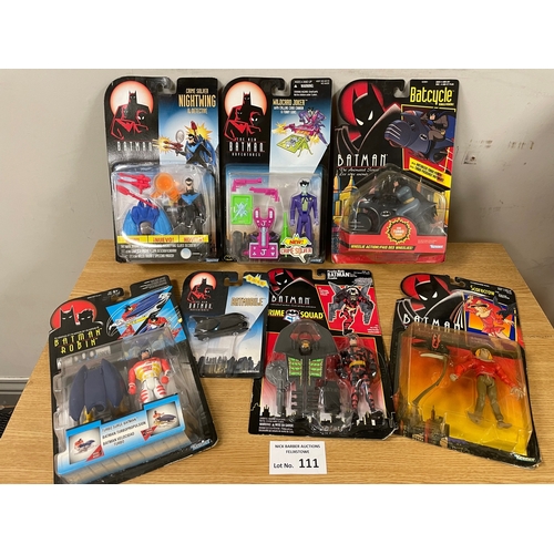 111 - Vintage Toys: Kenner Batman: The Animated Series/ New Batman assortment of carded figures; (7).