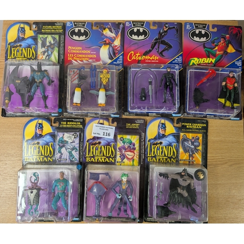 116 - Vintage Toys: Batman Legends and Batman Returns assortment of sealed carded action figures, includin... 