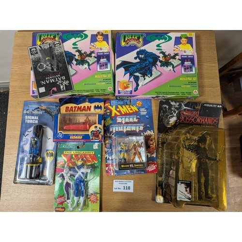 118 - Vintage Toys: Batman, X-Men and other sealed toys/accessories, including Magic Maker Creepy Crawlers... 