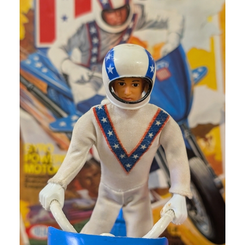 120 - Vintage Toys: Original Ideal Evel Knievel Strato-Cycle within box; does not come with instruction le... 