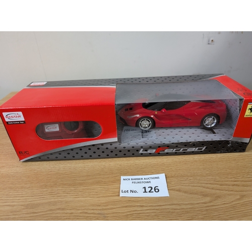 126 - Diecast: Large diecast models including Burago Bugatti and Porsche, Corgi, and others; all boxed; (5... 