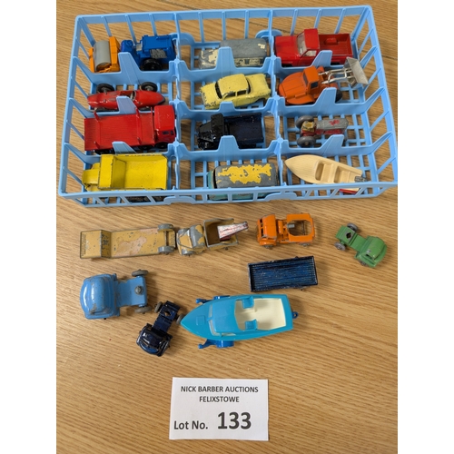 133 - Diecast: Matchbox Collector's Case No.41, well filled in 2 layers with generally play worn diecast; ... 