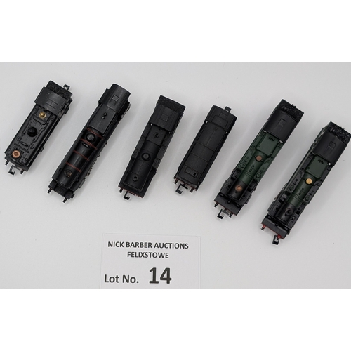 14 - Trains: Graham Farish assortment of unboxed N Gauge locos, including 371-981A Class 2-6-2 Prairie Ta... 