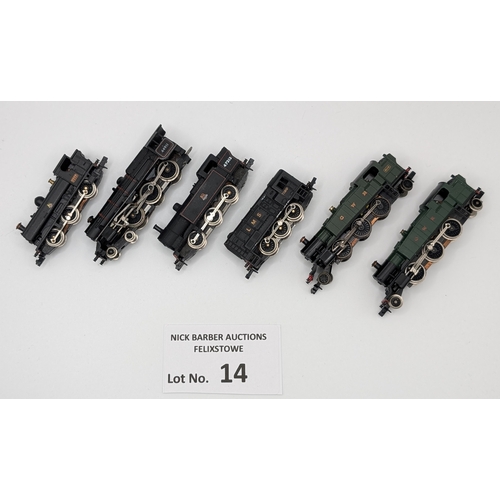 14 - Trains: Graham Farish assortment of unboxed N Gauge locos, including 371-981A Class 2-6-2 Prairie Ta... 