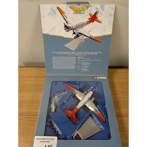 145 - Diecast: Corgi The Aviation Archive assortment of boxed diecast model military/fighter planes; (5).