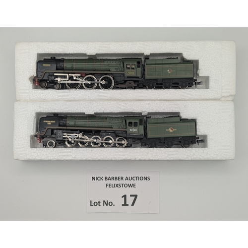 17 - Trains: Hornby Minitrix boxed N Gauge pair of locos, including N203 Class 7P 4-6-2 70000 'Britannia'... 