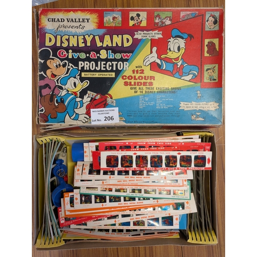 206 - Vintage Toys: Disneyland Chad Valley Give-a-Show toy projector, within box (damaged).