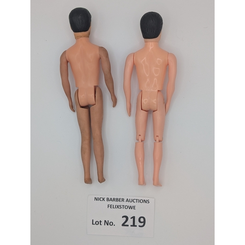 219 - Vintage Dolls: Palitoy Pippa pair of Pete dolls, including first and second issue Pete; first issue ... 