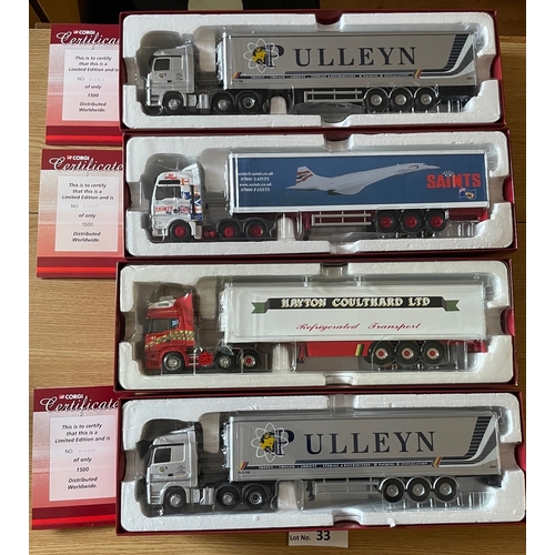 33 - Diecast: Corgi Hauliers of Renown trucks; all boxed, Good conditions; (4).