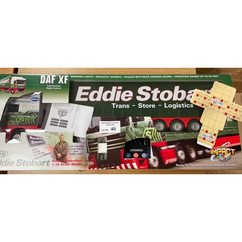 40 - Diecast: Eddie Stobart remote controlled truck; boxed, Good condition.