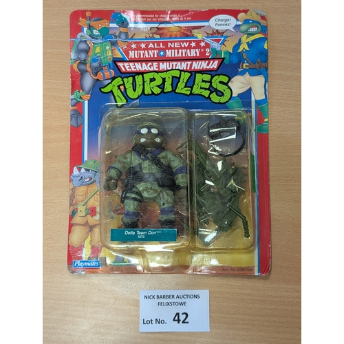 42 - Vintage Toys: Teenage Mutant Ninja Turtles TMNT pair of rare original boxed 'All New Mutant Military... 