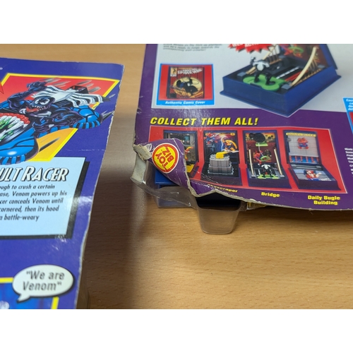 45 - Vintage Toys: Marvel Spiderman trio of Toy Biz 1994/1995 action playsets, including 2x 'Pocket Comic... 