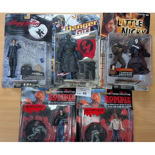 49 - Vintage Toys: Assortment of McFarlane Toys and other horror/action figures; including Sleepy Hollow,... 