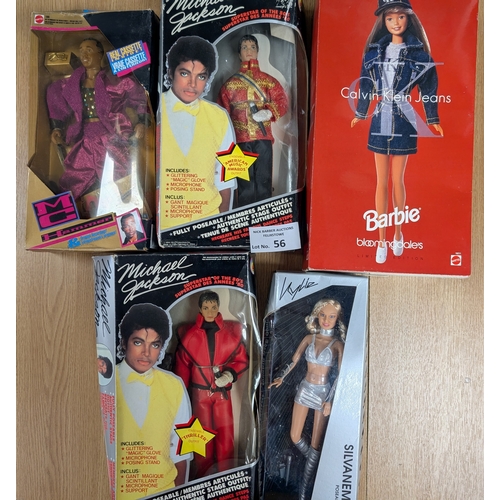 56 - Vintage Toys: Group of vintage boxed dolls, including 2x Grand Toys Michael Jackson dolls (Canadian ... 