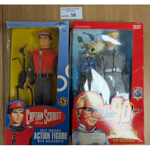 58 - Vintage Toys: Captain Scarlet/Joe 90 boxed trio, including Electronic Angel Interceptor (untested), ... 