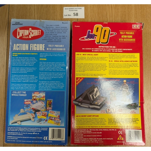 58 - Vintage Toys: Captain Scarlet/Joe 90 boxed trio, including Electronic Angel Interceptor (untested), ... 