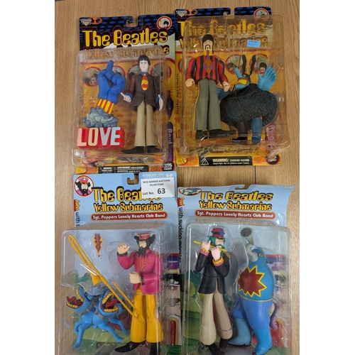 63 - Vintage Toys: McFarlane Toys Spawn The Beatles boxed figures; some damage to card backs/discolourati... 