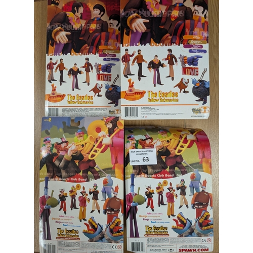 63 - Vintage Toys: McFarlane Toys Spawn The Beatles boxed figures; some damage to card backs/discolourati... 